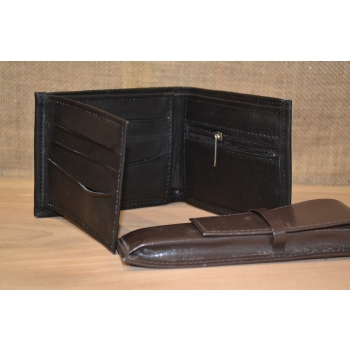 Portfel skórzany czarny męski .